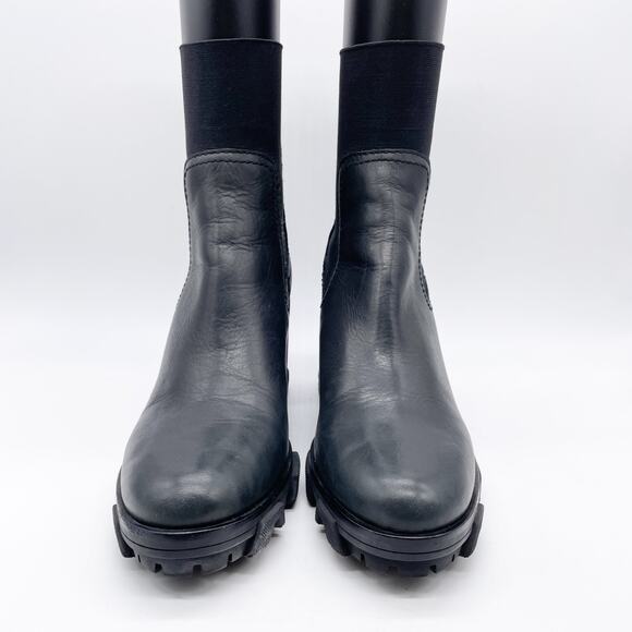 Rag & Bone Women's Shiloh Chelsea High Boot Black Leather Size 11 - Picture 4 of 10